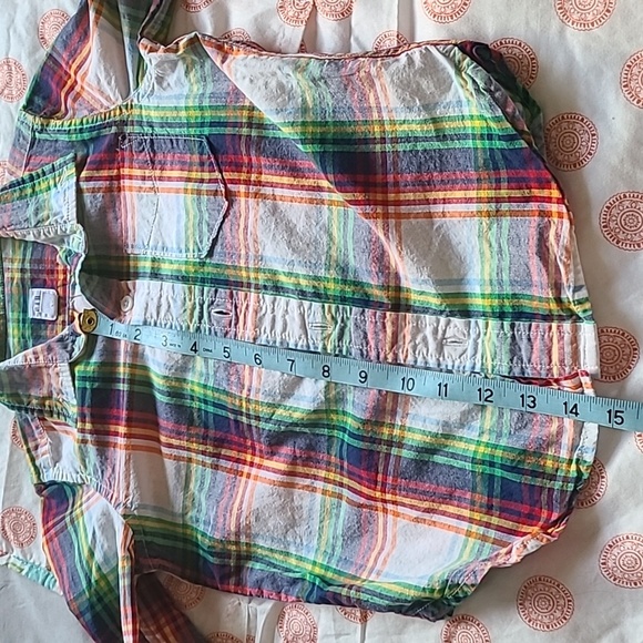 Gap boys plaid XS 4-5 100% cotton button-down shirt long sleeve - Picture 8 of 10